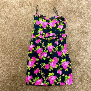 Betsey Johnson sexy fit floral dress size 10 (also have in a size 4)